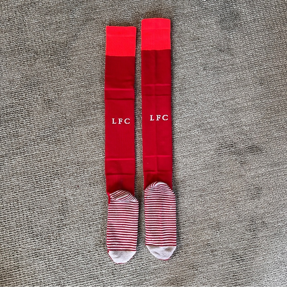 Nike Liverpool Red and Orange Soccer Socks